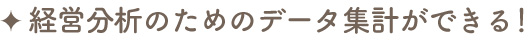 経営分析のためのデータ集計ができる！